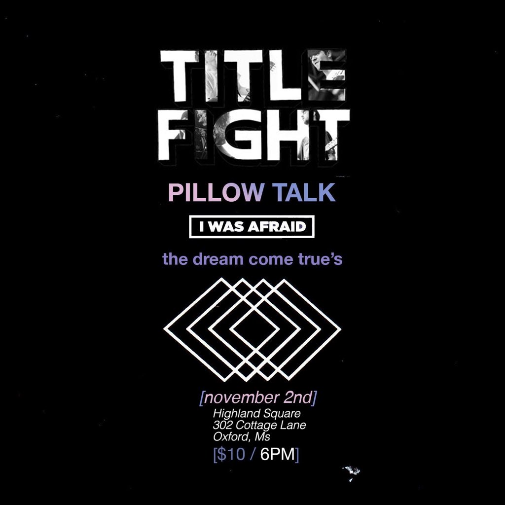 titlefight's tweet photo. So we are now playing a house show on Monday in Oxford, Mississippi. Starts at 6 PM, come hang. https://t.co/jWUklm1zv2