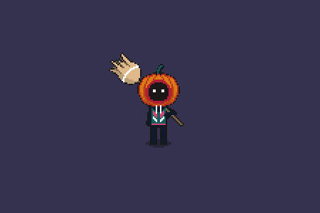 Happy Halloween!!!
Here's a #pixelart pumpkin head Ace! #childwoods #halloween