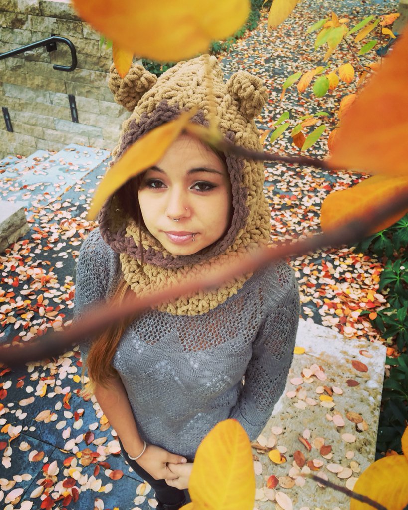 yumestl's tweet photo. Looking so cute in her bear snood! $40 https://t.co/BViTx2SL1t