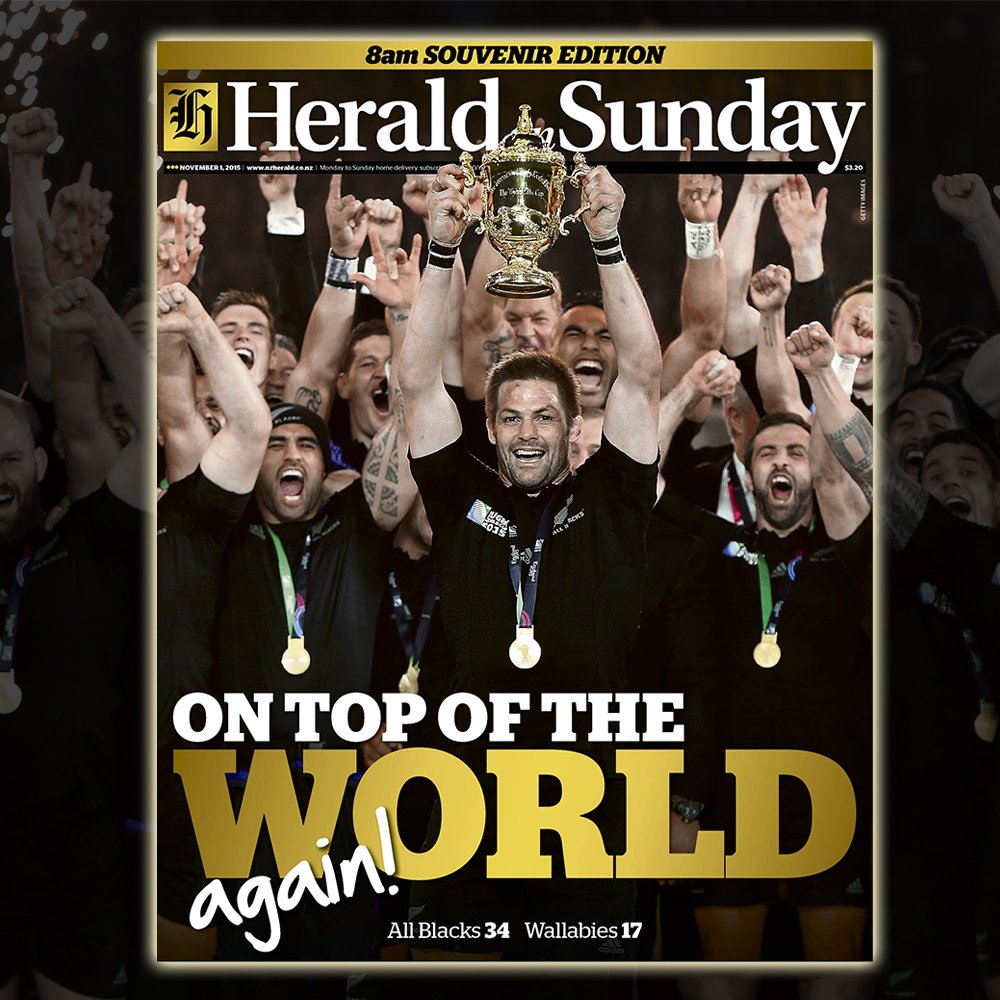 HeraldonSunday's tweet photo. Special Herald on Sunday world cup souvenir edition available mid morning at major Auckland retail outlets. https://t.co/Ng8sLpsaAJ