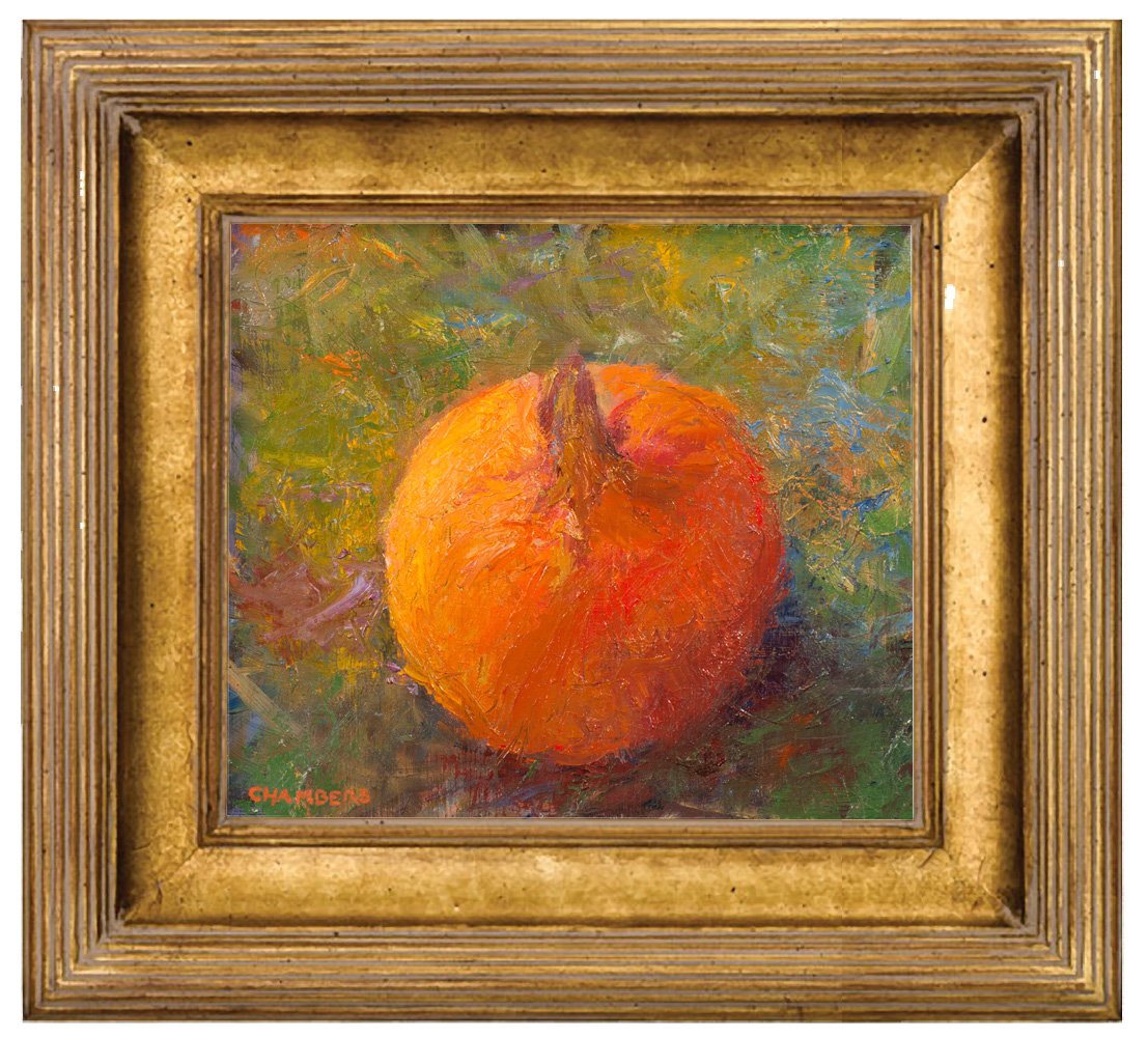 IguanaAcademy's tweet photo. October Orange! Halloween "Pumpkin" 8x10" Oil/framed $800 #TimothyChambers https://t.co/DToJiB0kU4