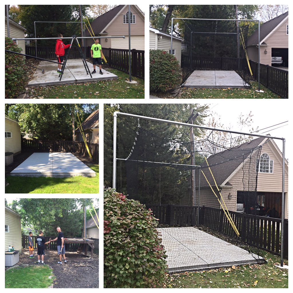 lawman138's tweet photo. Transformation from playhouse to flip / batting cage is almost complete 😃👍🏻⚾️ #Baseball #Reps #TheyAsk/I-Provide https://t.co/2Npn6I5Fg9
