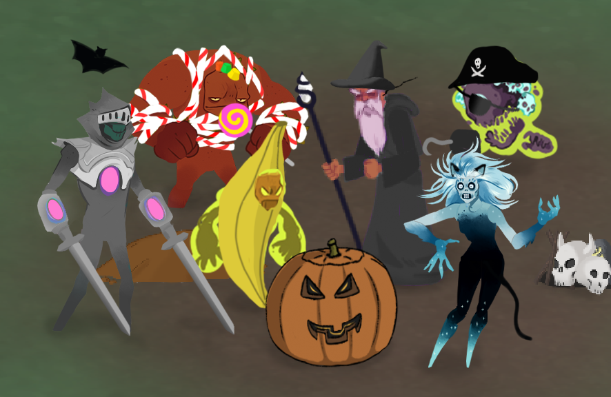 MujuCru's tweet photo. Have a super spooky Halloween from @MujuCru! #MujuJuju #Halloween #indiedev #gamedev https://t.co/O44DWrdWh5