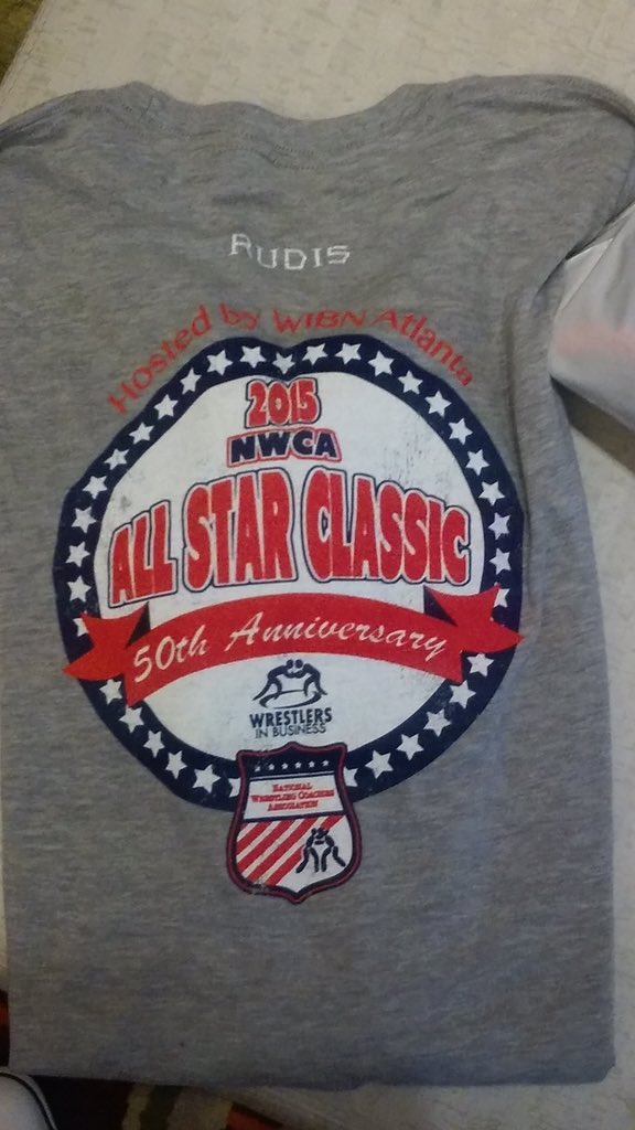 ptoc134's tweet photo. @The_Rudis the athletes are loving the gear for the @nwcawrestling #nwcaclassic50 thank you! https://t.co/Yw5xdx9YQ4