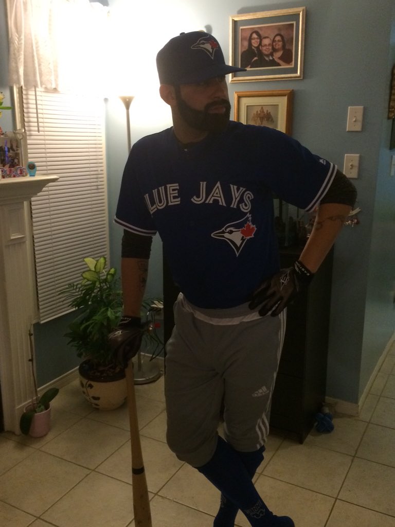 michie8's tweet photo. My brother @zetterbeard_ clearly has the best costume tonight. @JoeyBats19.  #JoeyBats19Halloween https://t.co/Reab7Hpbt1