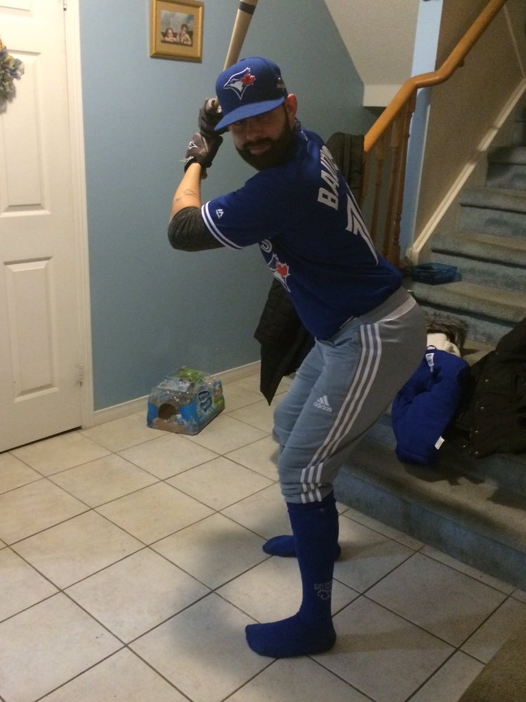 michie8's tweet photo. My brother @zetterbeard_ clearly has the best costume tonight. @JoeyBats19.  #JoeyBats19Halloween https://t.co/Reab7Hpbt1