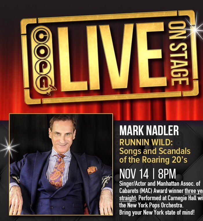 MarkNadlerFanPg's tweet photo. Book now for RUNNIN' WILD in Pam Springs Saturday, November 14th @CopaRoomPS https://t.co/AOUAsfGKO8