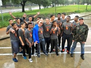 dawsonhoops's tweet photo. While you were staying dry and warm..Eagles were training with Seals! Proud of our guys! #TxTuff #Committed #win2day https://t.co/ENDYmlEVht