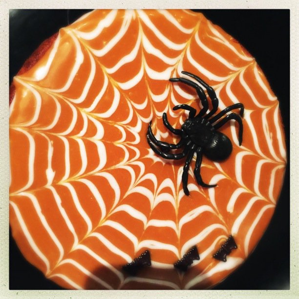 Happy Halloween folks...hope you like our spooky spider toffee apple cake
