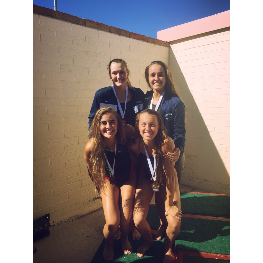 CehsSwim's tweet image. Congrats to our girls 200 free relay for taking 3rd place and making the D1 provisional state cut today!!!!