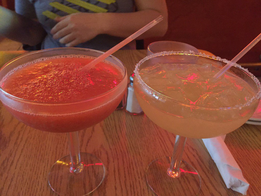 BSmiles10's tweet photo. Starting #Halloween off with some margs.... @sarahgarcia218 you ready for tonight?!?! #NoCostumeNoProblem https://t.co/144nQCGUwS
