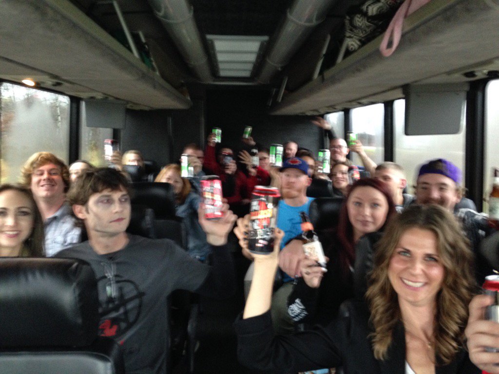 surlybrewing's tweet photo. Halfway to #mke on the #surlydoomtree bus #GetSurlyWI https://t.co/uNUs377xVD