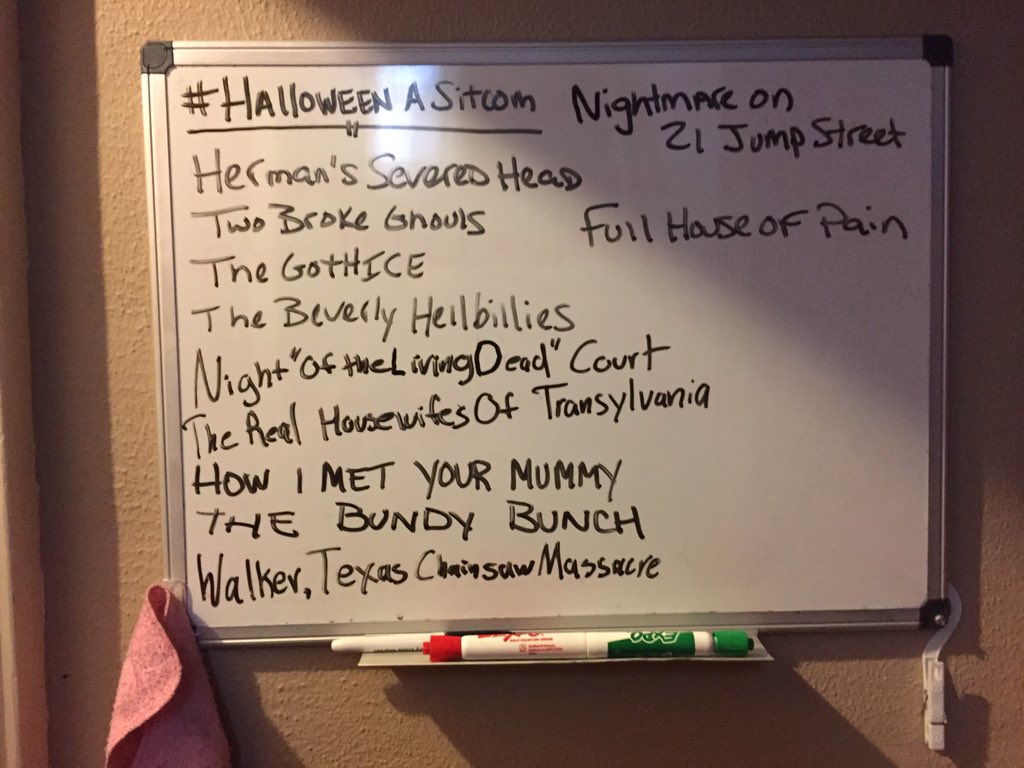Ace666in's tweet photo. @midnight this is what we do at our house #halloweenasitcom https://t.co/1OvjAObLvg