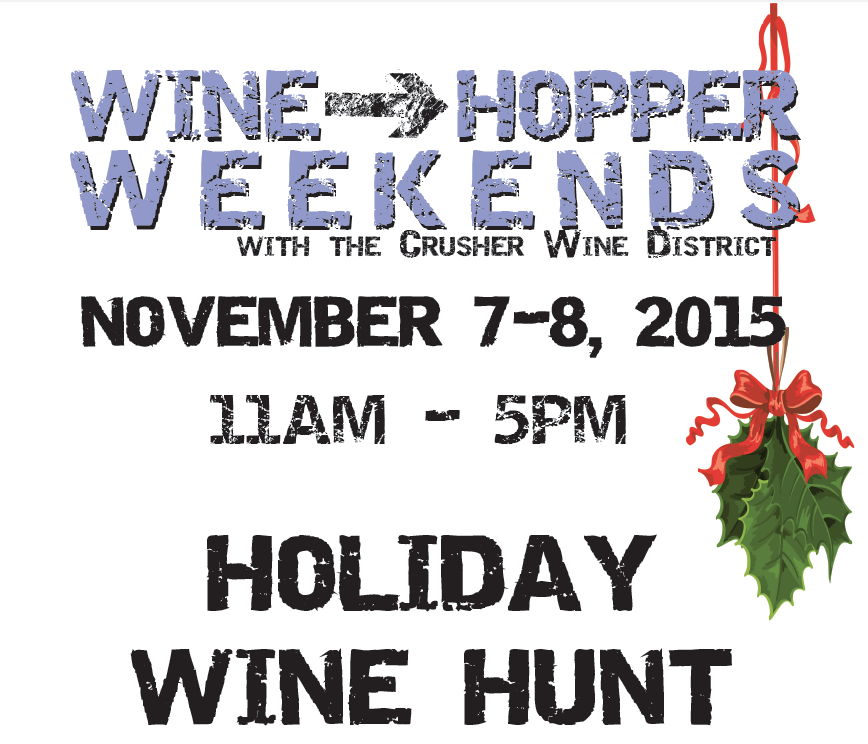 CrusherWD's tweet photo. Get ready for the #Holiday #Wine #Hunt, next weekend! Purchase your tickets this week! https://t.co/4qiLegVWaO https://t.co/PTvzAX0xSE