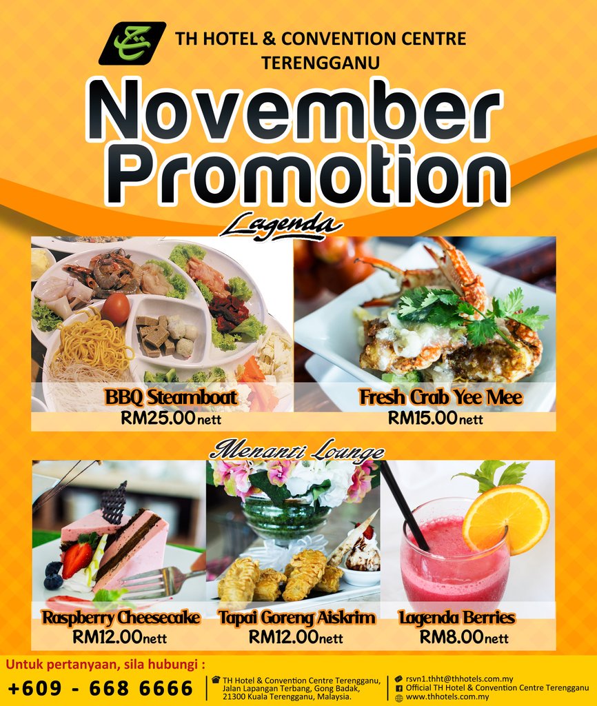 November Promotion

 #thht #thhotel #thhotelterengganu #terengganu  #hotel #travel #food #november #promotion