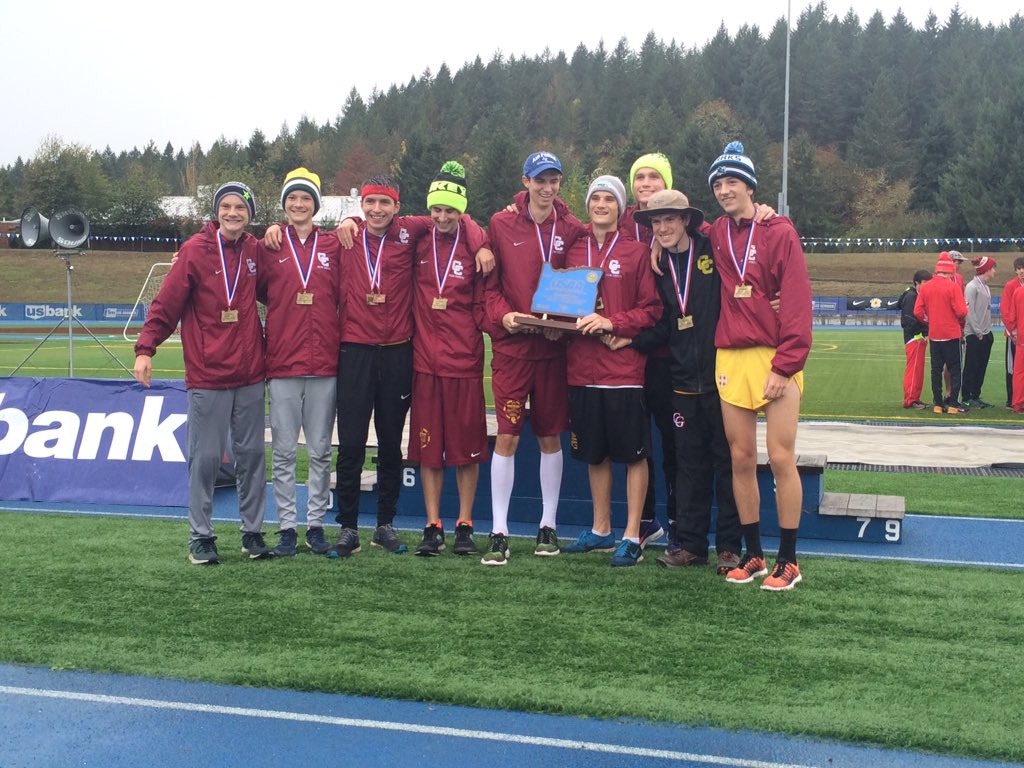 ORMilesplit's tweet photo. Boys 6A team podium:Jesuit 4, Wilson 3, Lincoln 2, and Central Catholic captures 4th straight title! #ORstatechamps https://t.co/6JRmCh7njS