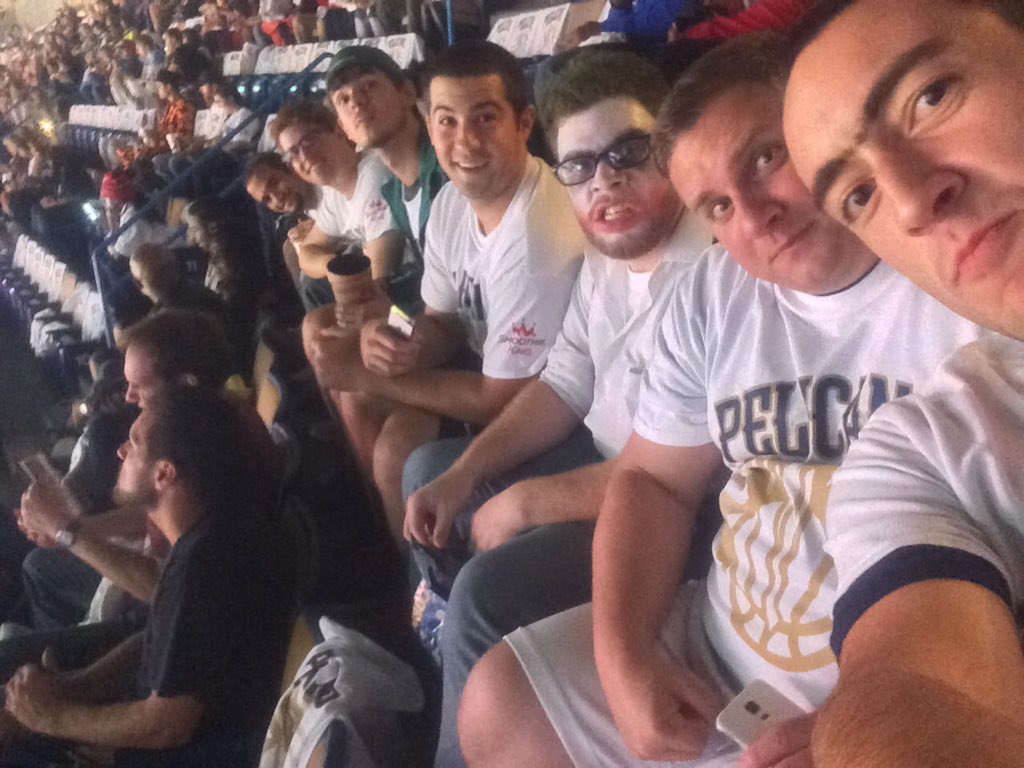 TheSongy's tweet photo. The bros of CSA! Let's go Pelicans! @topPelicans #pelicansgameday https://t.co/PxYZpXt9Nl