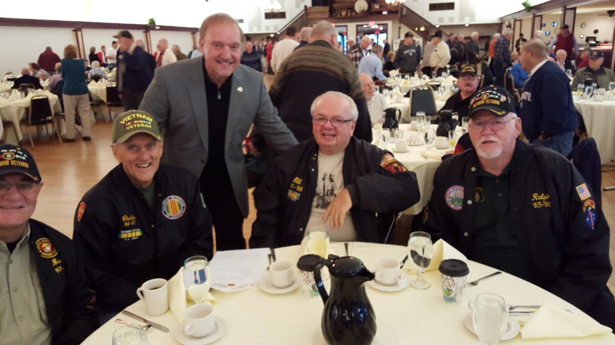 sheriffbono's tweet photo. .@SenJohnRafferty #Veterans Breakfast today. It was good to see so many fellow veterans &amp; discuss their concerns. https://t.co/kj29lt4CsQ