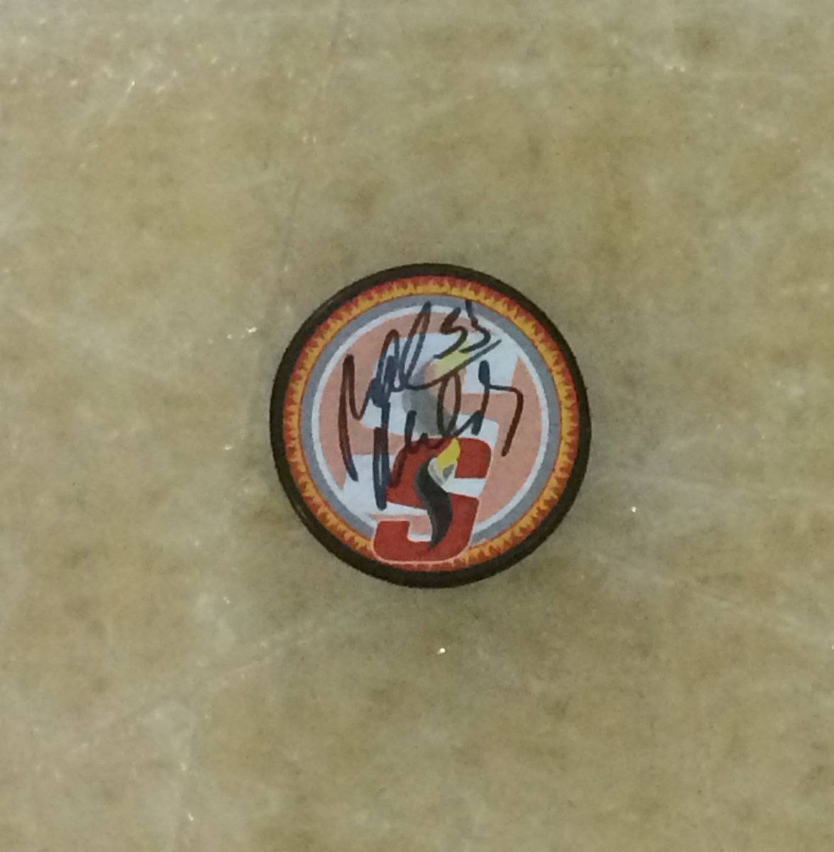 AHLHeatTix's tweet image. The @chasechevrolet Big Moment of the Game puck for tonight is signed by Jakub Nakladal! #InTheNakOfTime #NakAttack