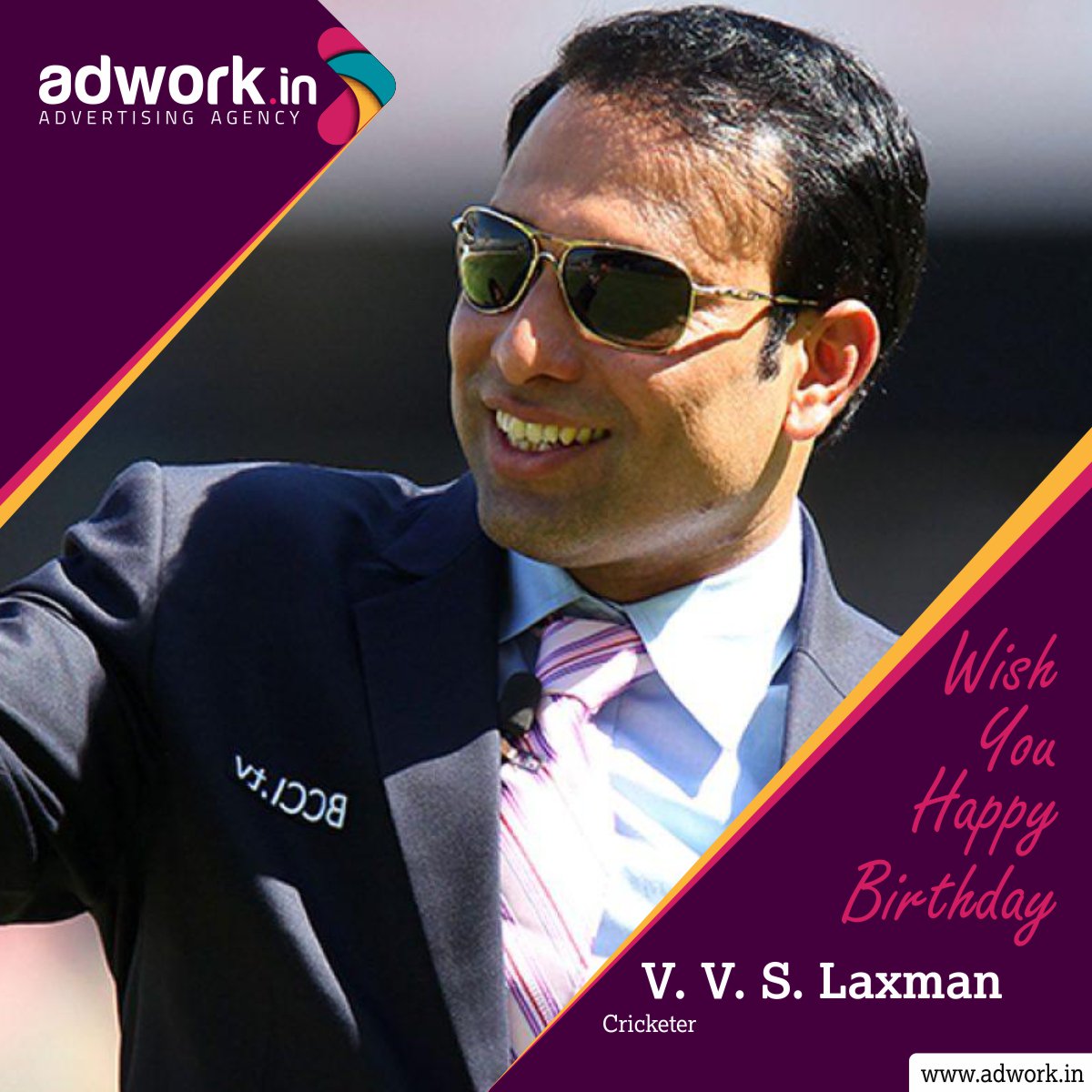 Wish you happy birthday V. V. S. Laxman,  Visit on 