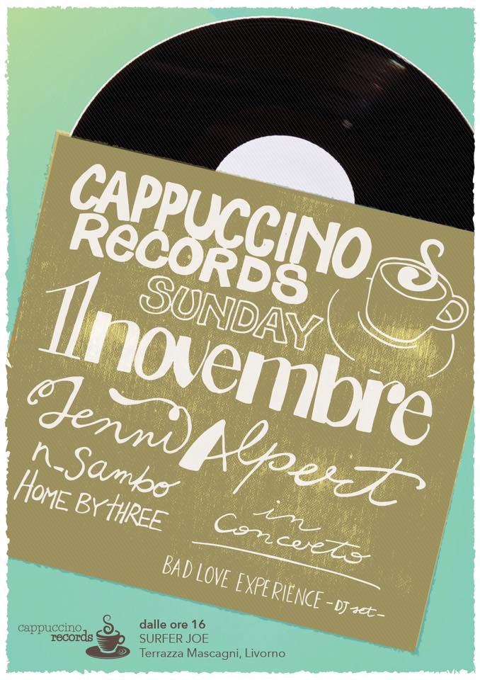 cappuccinorec's tweet photo. Today only @jennialpert @n_sambo @homebythree @BadLoveExp live at @surferjoeitaly starting from 4pm #BeThere https://t.co/977KXNsrVK