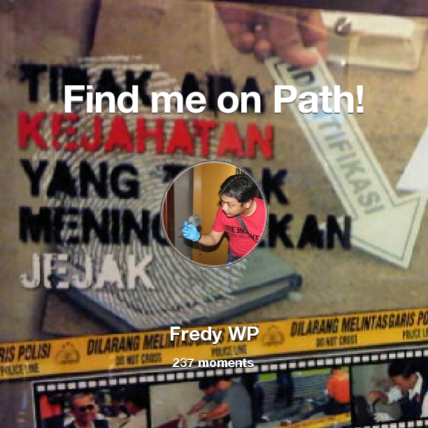 fredyWP's tweet photo. I've shared 237 memories with my friends on #Path - see them now at https://t.co/UibR4QNxJ5! #thepersonalnetwork https://t.co/nZWQGdE28s
