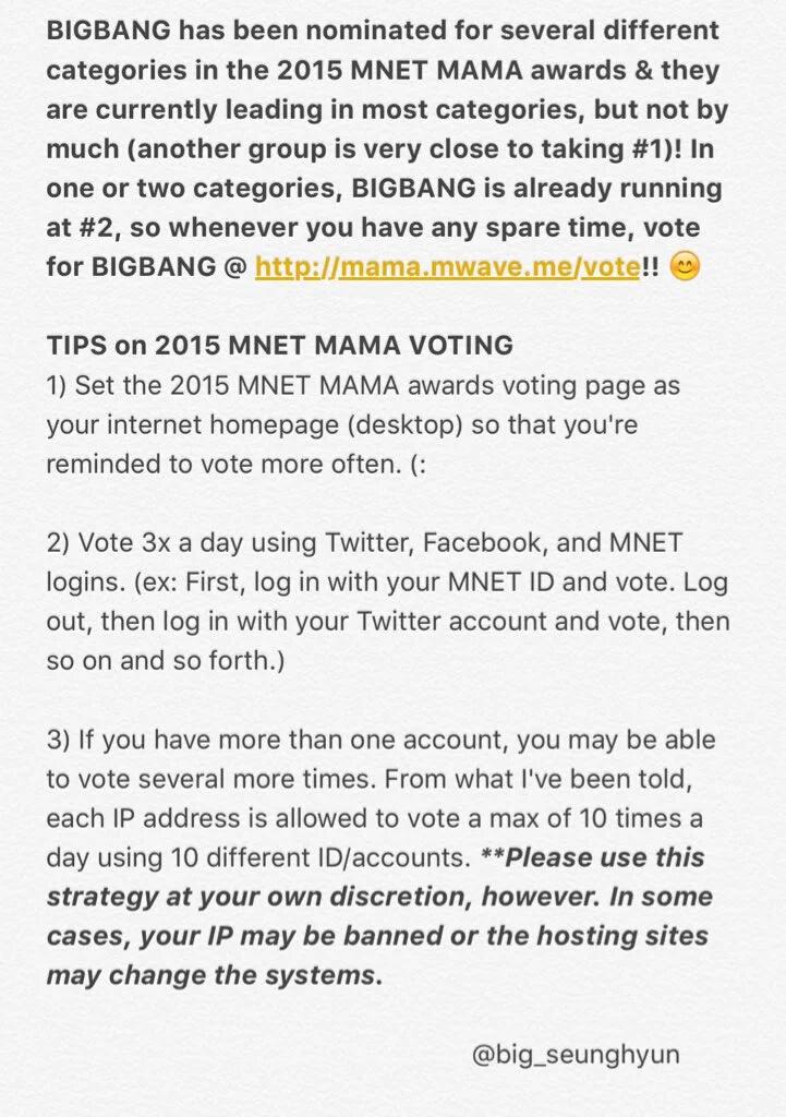 VIPindonesia's tweet photo. TIPS FOR VOTING https://t.co/XYEsXMaTKl lets we work hard this time. Go go go~ BIGBANG MADE VIP - VIP MADE BIGBANG 😊 https://t.co/y7L8MyhH5Z