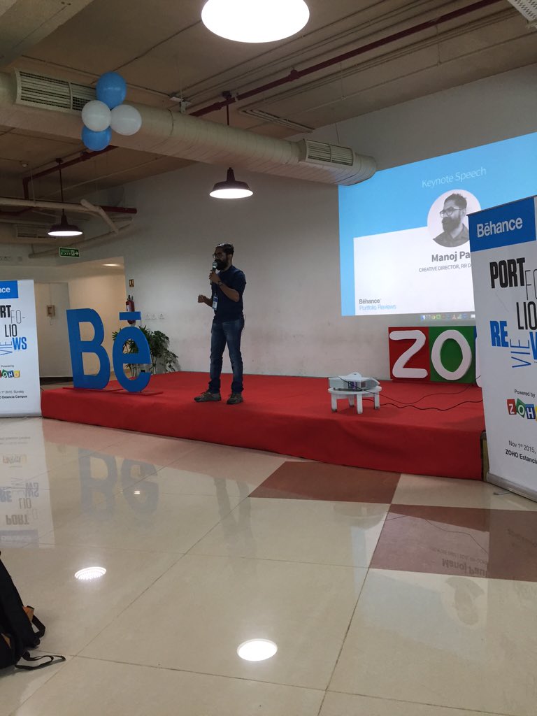 BeReviewsZOHO's tweet photo. Manoj Paul creative director, RR Donnelley addressing the house. #BehanceReviews #zoho https://t.co/iGbgvA4ZES