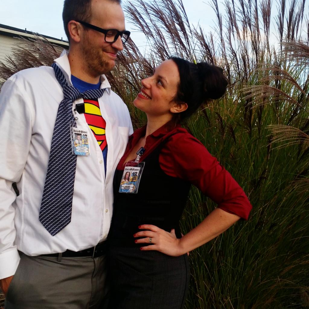 Clark Kent and Lois Lane have hot the streets! #superman #trickortreat #targetstyle