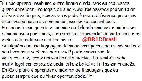 hellabelsx's tweet photo. Harry falando sobre sua vontade de aprender Libras em uma entrevista recente. #13DaysUntilMITAM https://t.co/LPytdTeuuZ