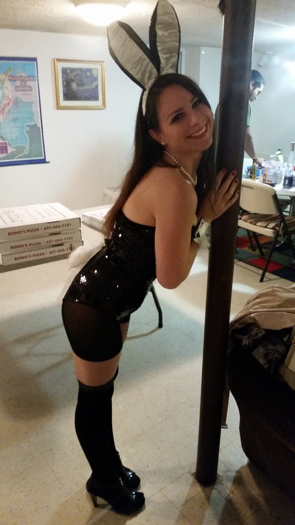 Amore_Victoria's tweet photo. I'm secretly a stripper bunny. ๐ ๐ฐ #HappyHalloween #partytime #predrunk https://t.co/S0vWcj5yjU