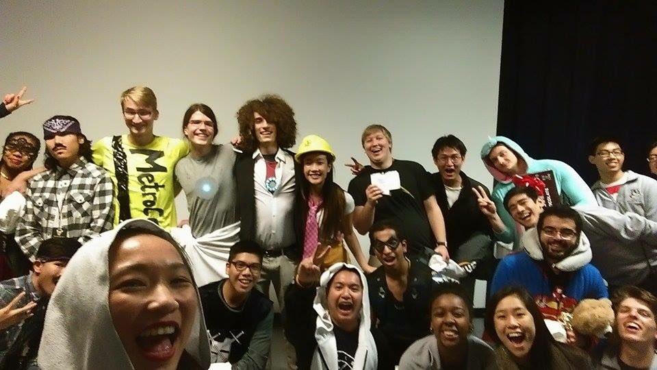 MLHacks's tweet photo. An exciting costume contest at @boston_hacks! It's surely shaping up to be a #hackyhalloween! https://t.co/KXbHm2CZpj
