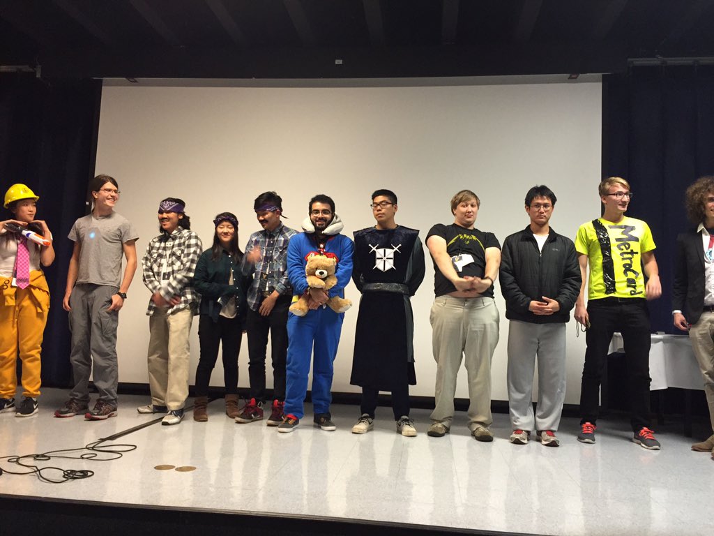 MLHacks's tweet photo. An exciting costume contest at @boston_hacks! It's surely shaping up to be a #hackyhalloween! https://t.co/KXbHm2CZpj