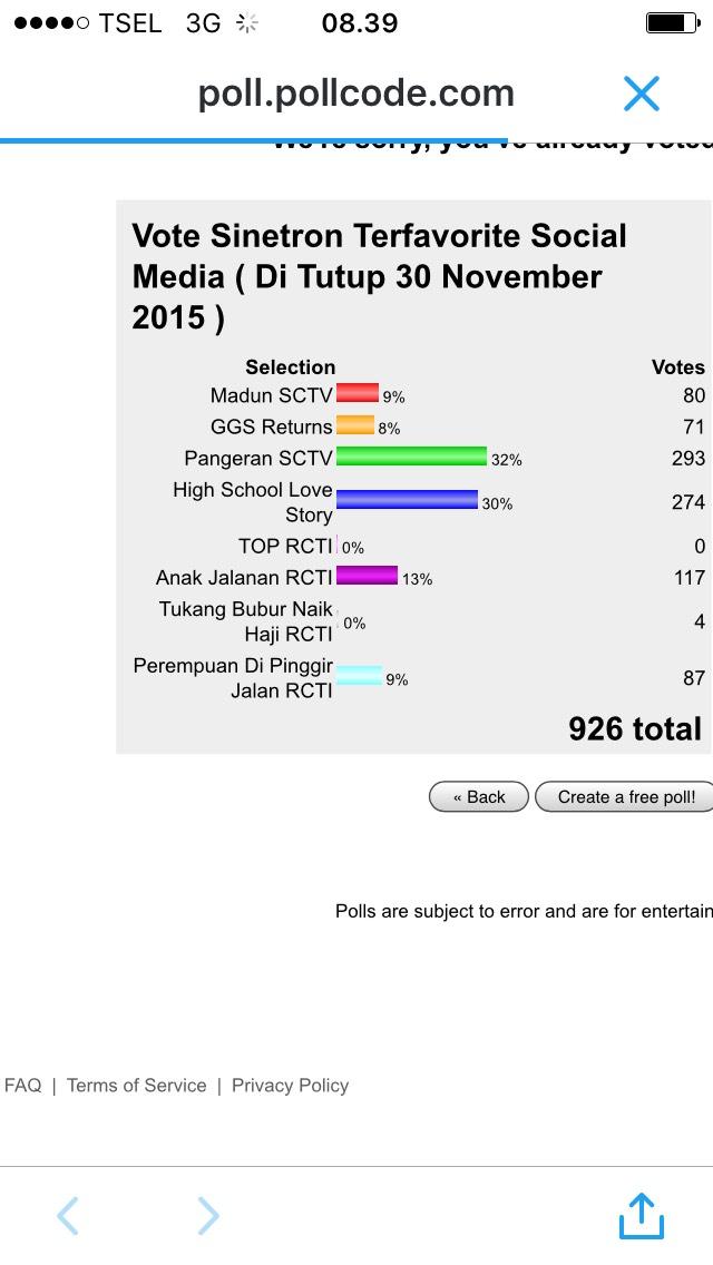 TissaVloversTv's tweet photo. Ayoo.. Vote Sinetron Terfavorite Social Media ( Di Tutup 30 November 2015 ) https://t.co/wZ7fIjC9uB lewat sharethis https://t.co/5zM7SloSFT