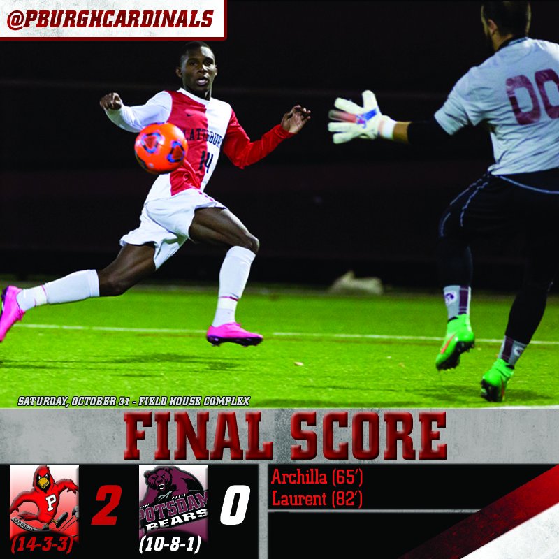 PlattsAthletics's tweet photo. .@PSUSOCCER claims victory in North Country showdown! #CardinalCountry https://t.co/t3qYfmkMhK
