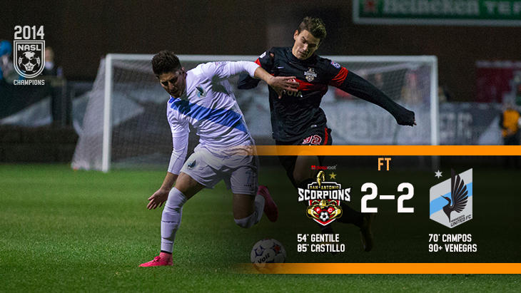 SAScorpions's tweet photo. FINAL - As usual, we go to Minnesota and get a result. #MNUvSAS #AlamoCity https://t.co/Ow76H1CBn9