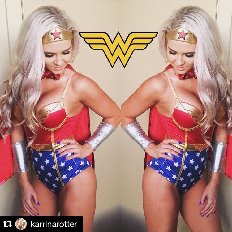 RageBabes_AZ's tweet photo. Happy Halloween from #RageBabe @Karrinarotter and @RageintheCageaz Do blondes do it better? #halloween #wonderwoman https://t.co/yKVDpmMsgy