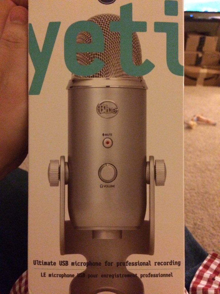 johnwessling's tweet photo. Uh oh! Got a new toy! Maybe I need to get back to podcasting, eh? #BluYeti #twoopcast #gutfeelings  #afterlater https://t.co/QW9MT3hgPG