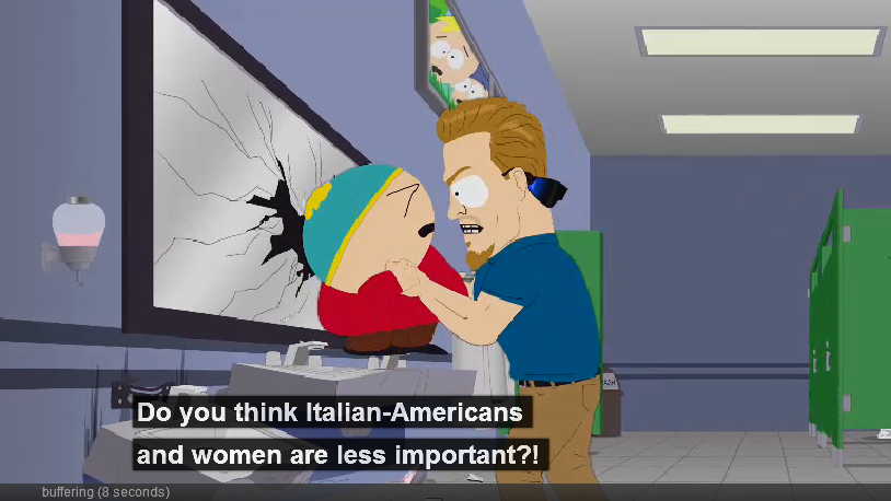 背乃あぶら Di Twitter サウスパーク19シーズンの一話目 新レギュラーキャラにp C Principal ポリティカルコレクトネス校長 というのが出てきて作中最悪の差別主義者をフルボッコ 物理 にするんだけど これキングスマンの教会のシーンと同じだよなw Https T Co