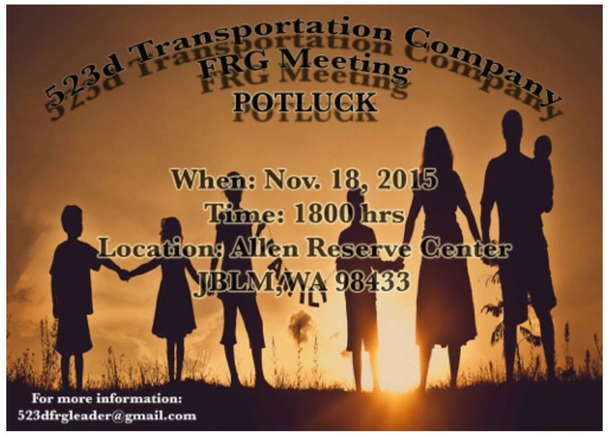 523dTC's tweet photo. Please join us for #523dTC's next FRG Meeting on 18 November! https://t.co/3VadZAgE6I