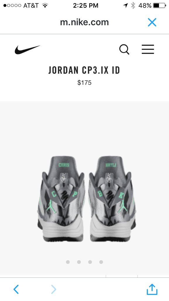 bknell3's tweet photo. @CP3 @NIKEiD so I think I would cry if you chose me. To say I'm your biggest fan is an understatement 💙💙 #CP3ID https://t.co/cD3gYRfXBS