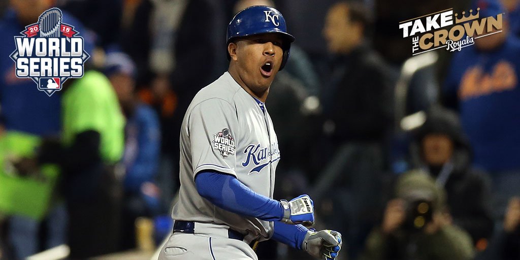 Royals's tweet photo. 3 more outs! Let's go #Royals! #TakeTheCrown https://t.co/Zz3uIdIc0t