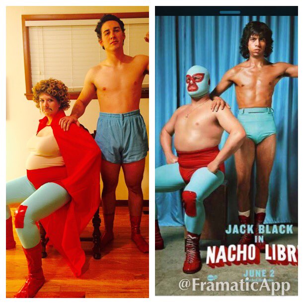 lifeoflace's tweet photo. Nacho Libre and Steven. As you can see, I went sexy this year. #NachoLibre #halloween2015 https://t.co/7Yl6DQS2aU
