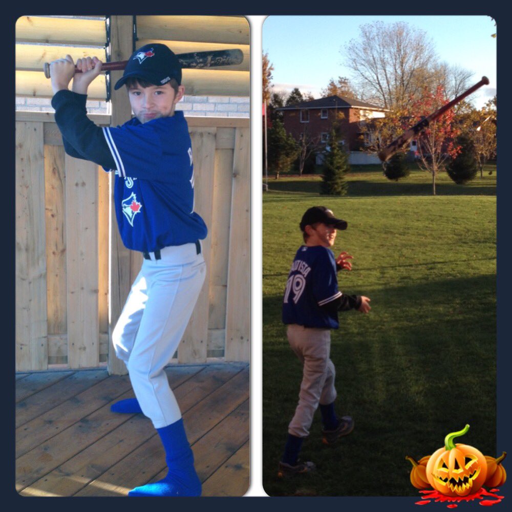 TinaMerner's tweet photo. @JoeyBats19 my son Dayman's fav Halloween costume yet #JoeyBats19Halloween https://t.co/1f77oycaOF