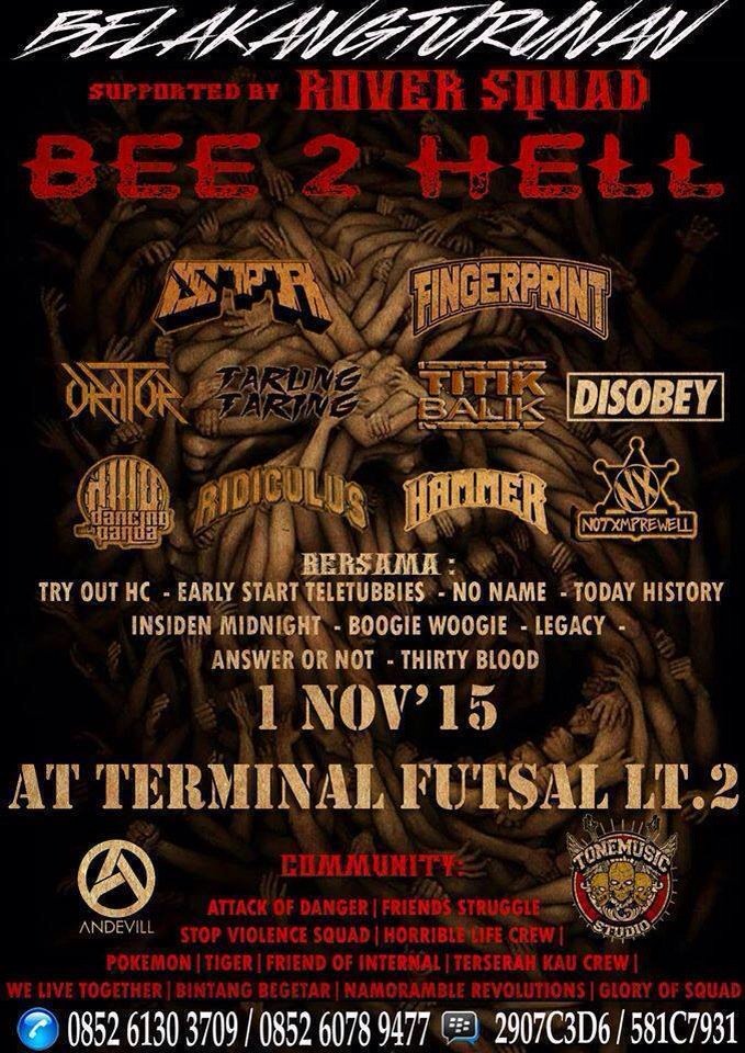 Haloo friends. Malam ini kita akan live perform at terminal futsal lt 2 jam 7.30pm see yaa at the pit friends \m/