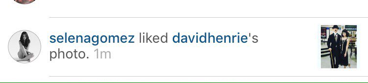 SelenaGomezNews's tweet photo. Selena liked the picture of @DavidHenrie on Instagram! https://t.co/haQSLqGzHa