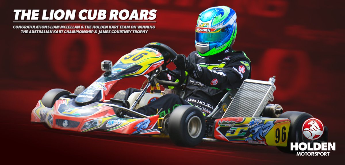 HoldenMsport's tweet photo. The Lion Cub Roars - Congrats Liam McLellan, #HoldenKartTeam &amp; @JC_Kart, Australian Kart Championship winners! https://t.co/4achg5Vh7T