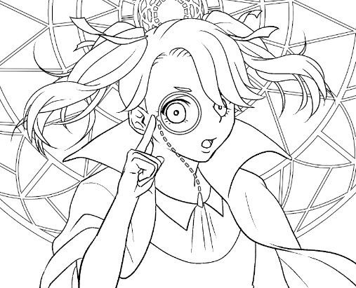 昨日のセッションの絵をここまで描いて、あたしの本体を描いていないことに気付いた 