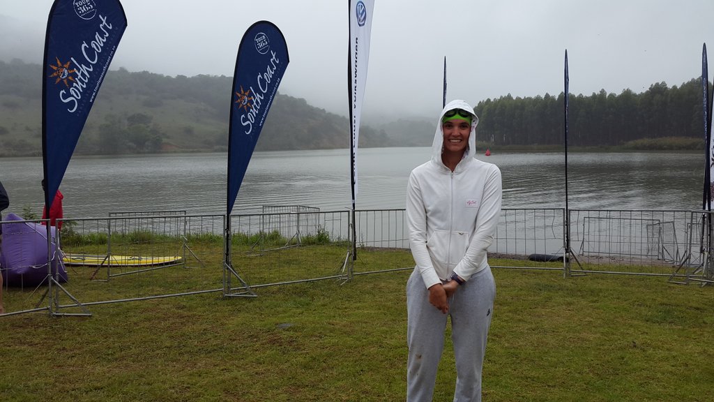 EliskaRed's tweet photo. @SarahFergusonZA  ready for her 3km Lake Eland race!!! https://t.co/W5dsKUabPS