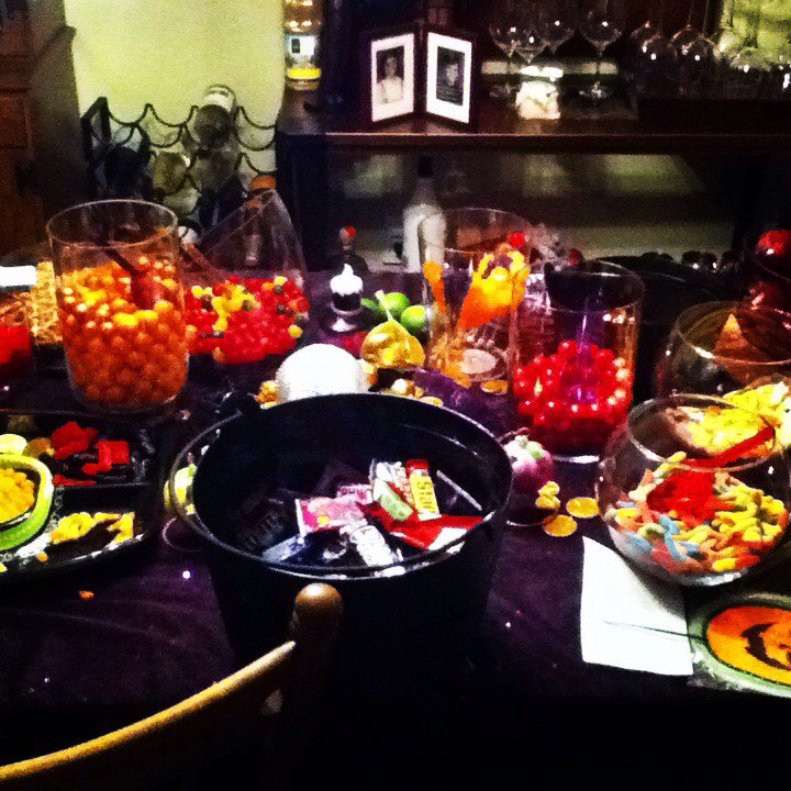 Happy almost <a href="/NaNoWriMo/">NaNoWriMo</a>! I'm raiding the candy table for some midnight noveling fuel! XD